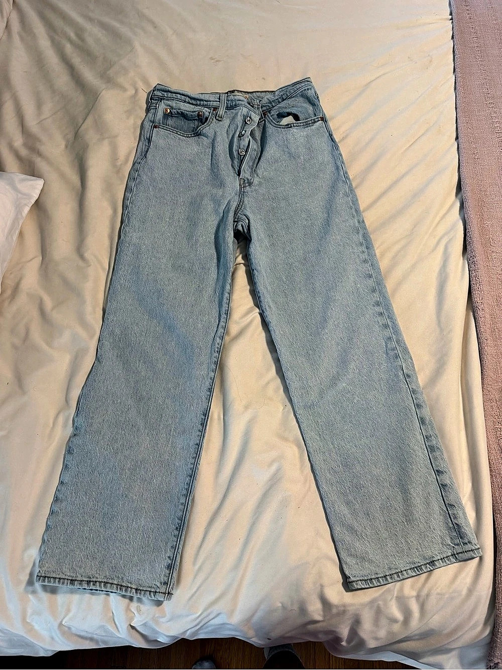 Levi Straight Ankle Straight Leg Jeans in Blue Waist 30 Like New